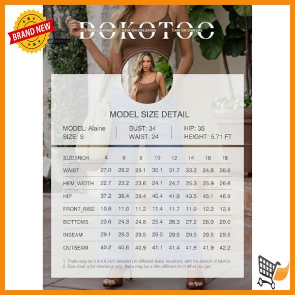 High Waisted Wide Leg Jeans Stretch Denim Pants with Pockets - Picture 6 of 7